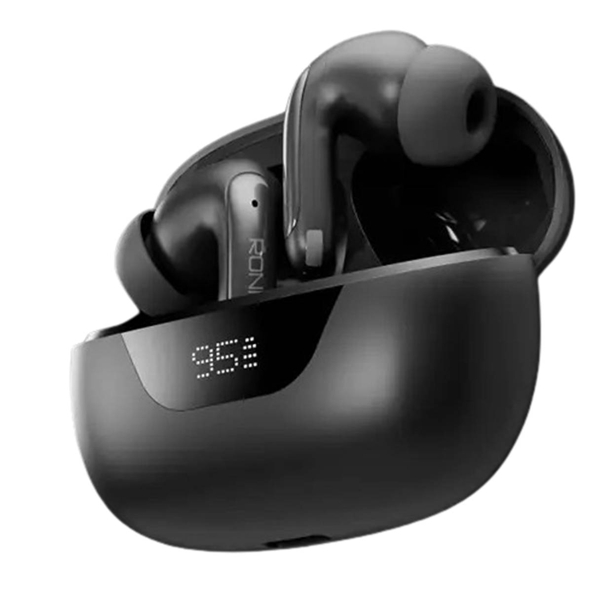 Ronin R-7010 Earbuds, Active Noise Cancellation, 10m Range, IPX4, Compatible with iOS/Android, Bluetooth 5.3, Deep Bass Sound, Digital Display & Water Resistance Ronin R-7010 Earbuds, Active Noise Cancellation, 10m Range, IPX4, Compatible with iOS/Android, Bluetooth 5.3, Deep Bass Sound, Digital Display & Water Resistance